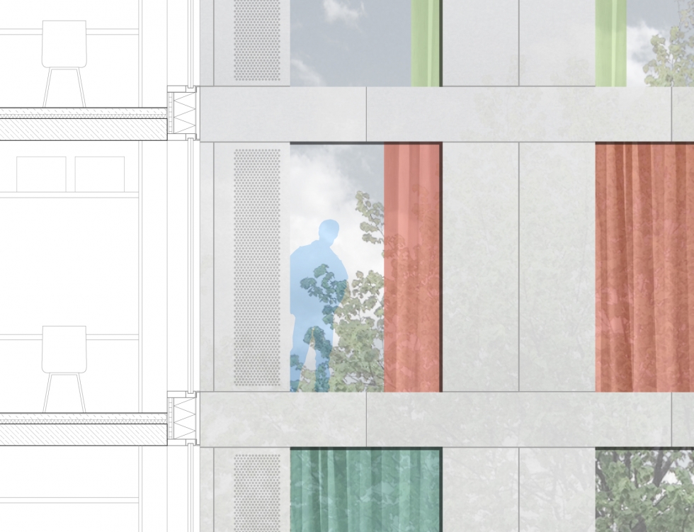 Detailausschnitt Fassade 