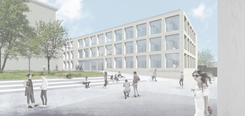 Neubau Bibl. und Archiv, Mittweida